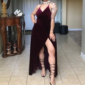 Fashion Nova Burgandy Dress